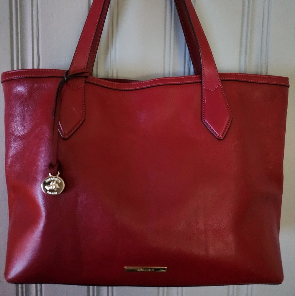 *Brahmin Spacious Raspberry Leather Bag - Picture 3 of 14